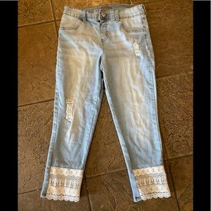 Justice Crop Jeans Size 14